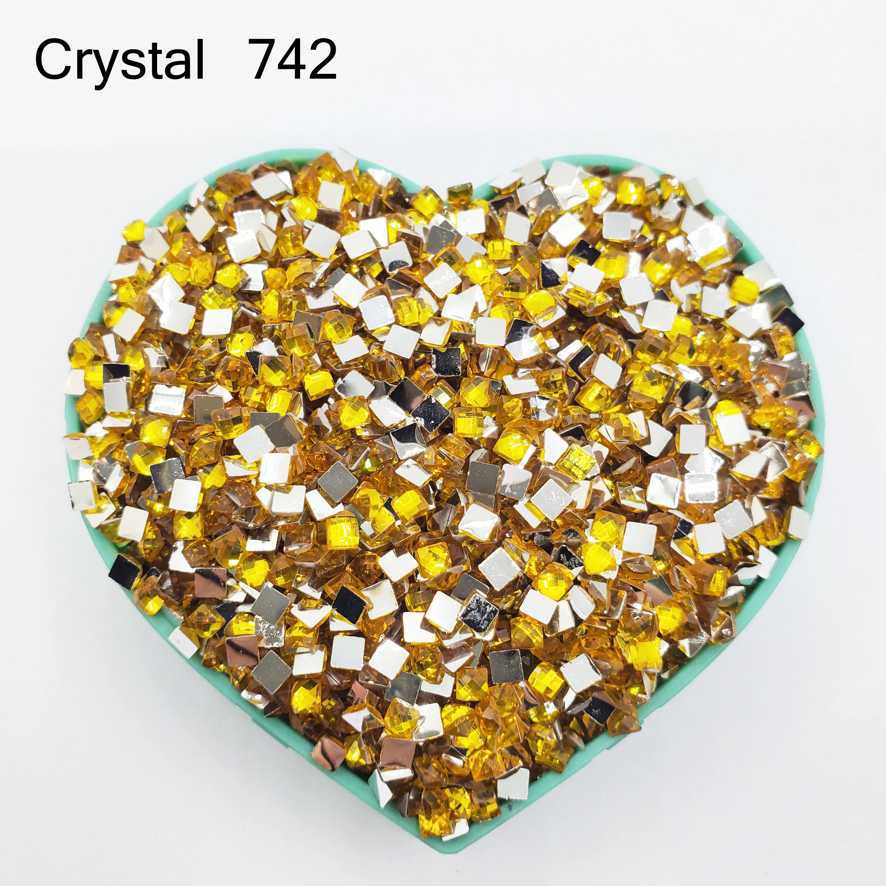 Crystal Square Mix Color Drills For DIY Diamond Painting Cross Stitch Embroidery Rhinestone Colorful Mosaic Stones Mix Resin 5D