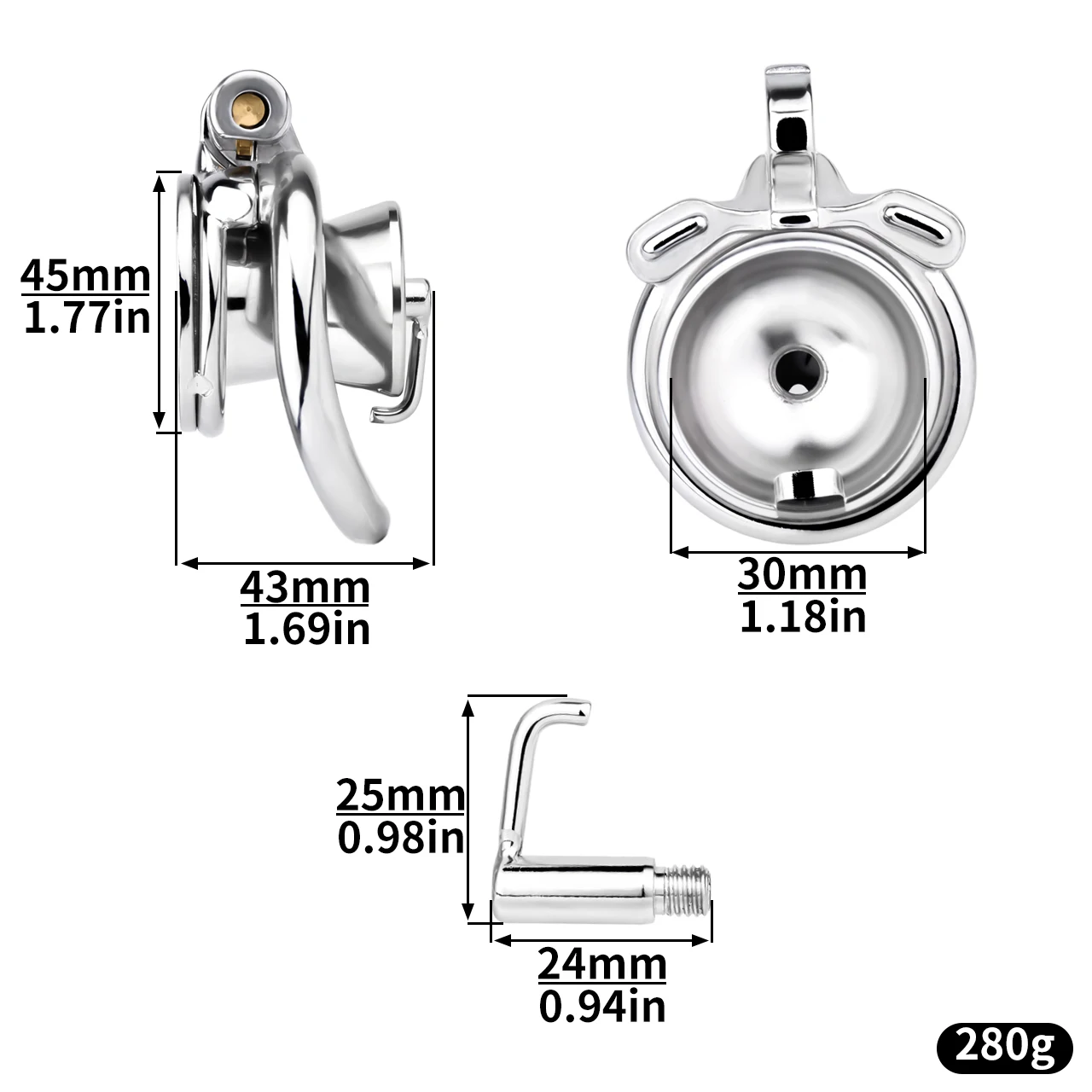 LEZEE Male Chastity Cage Device Flat Cock Cages Chastity Belt PA Penis Ring Locking Adult BDSM Sex Toys For Men Gay Couple image 2