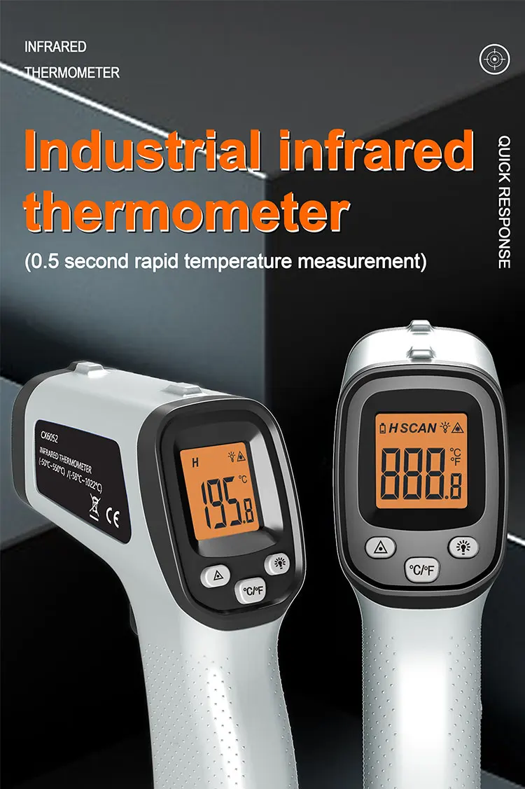Berührungsloses Infrarot-Thermometer, tragbares industrielles, hochpräzises elektronisches Temperaturmessgerät XC6052 – Detail 1
