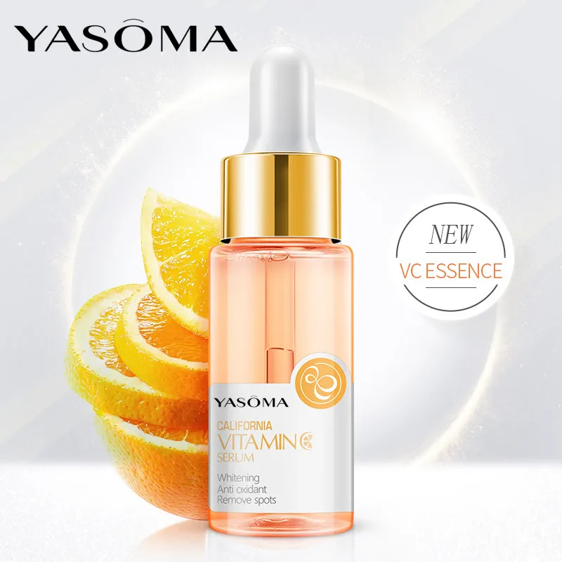 YASOMA Vitamin C Face Serum Brightening Whitening Hydration Anti-Wrinkle Anti-aging Serum Facial Essence Beauty Health Skin Care