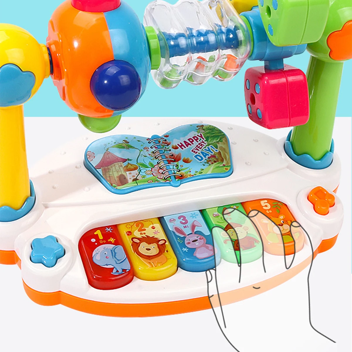 1 stücke Kinder Puzzle Erleuchtung Musik Spielzeug mit Licht und Musik, frühe Bildung sensorische Spielzeuge für Jungen und Mädchen, Geburtstags geschenk