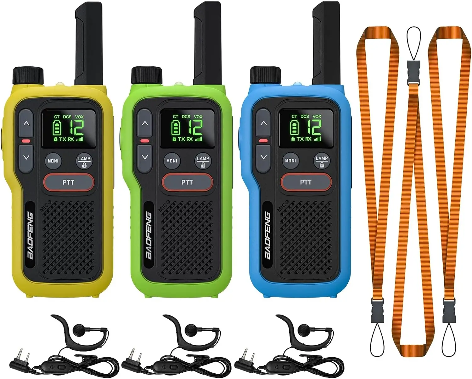 BAOFENG GT-18 Walkie Talkie PMR446 License Free Radio for Kids Adults, Long Range Rechargeable Walky Talky 1500mAh Battery