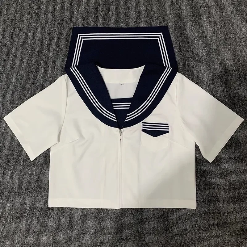 Vestiti per studenti delle scuole superiori Corea del Sud Uniforme a maniche corte Gonna blu navy Giappone Jk Uniformi Ragazza Abito da marinaio Camicetta Seifuku