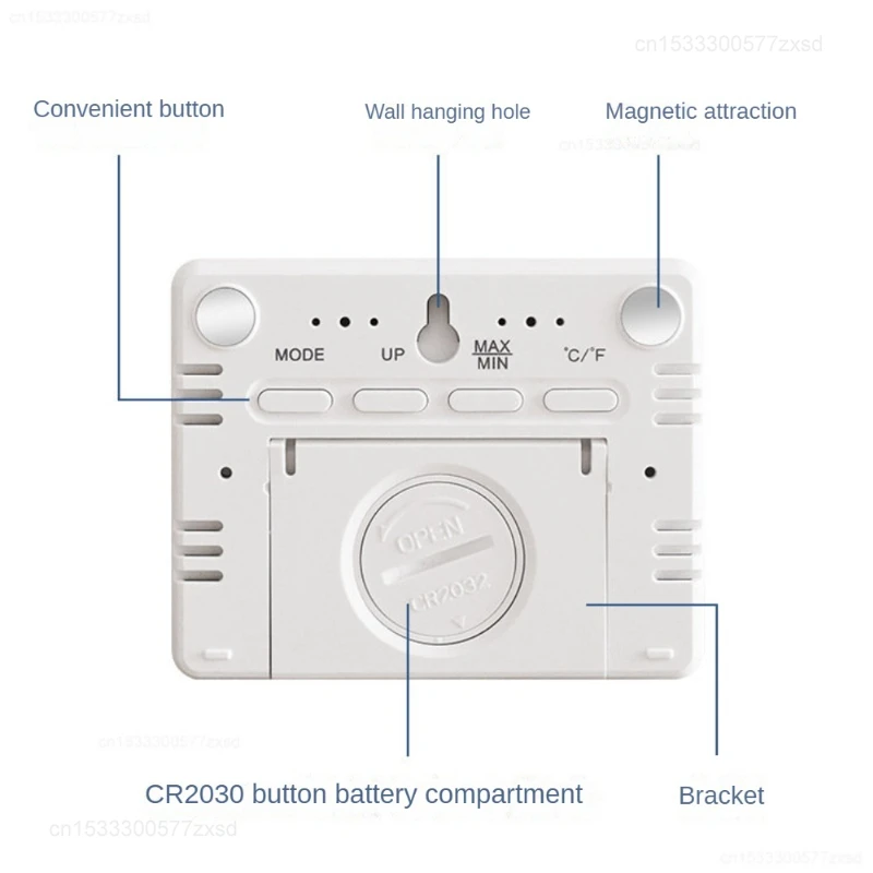 Imagem -06 - Xiaomi-termômetro Multifuncional e Higrômetro Monitor Eletrônico Automático de Temperatura e Umidade Relógio Doméstico