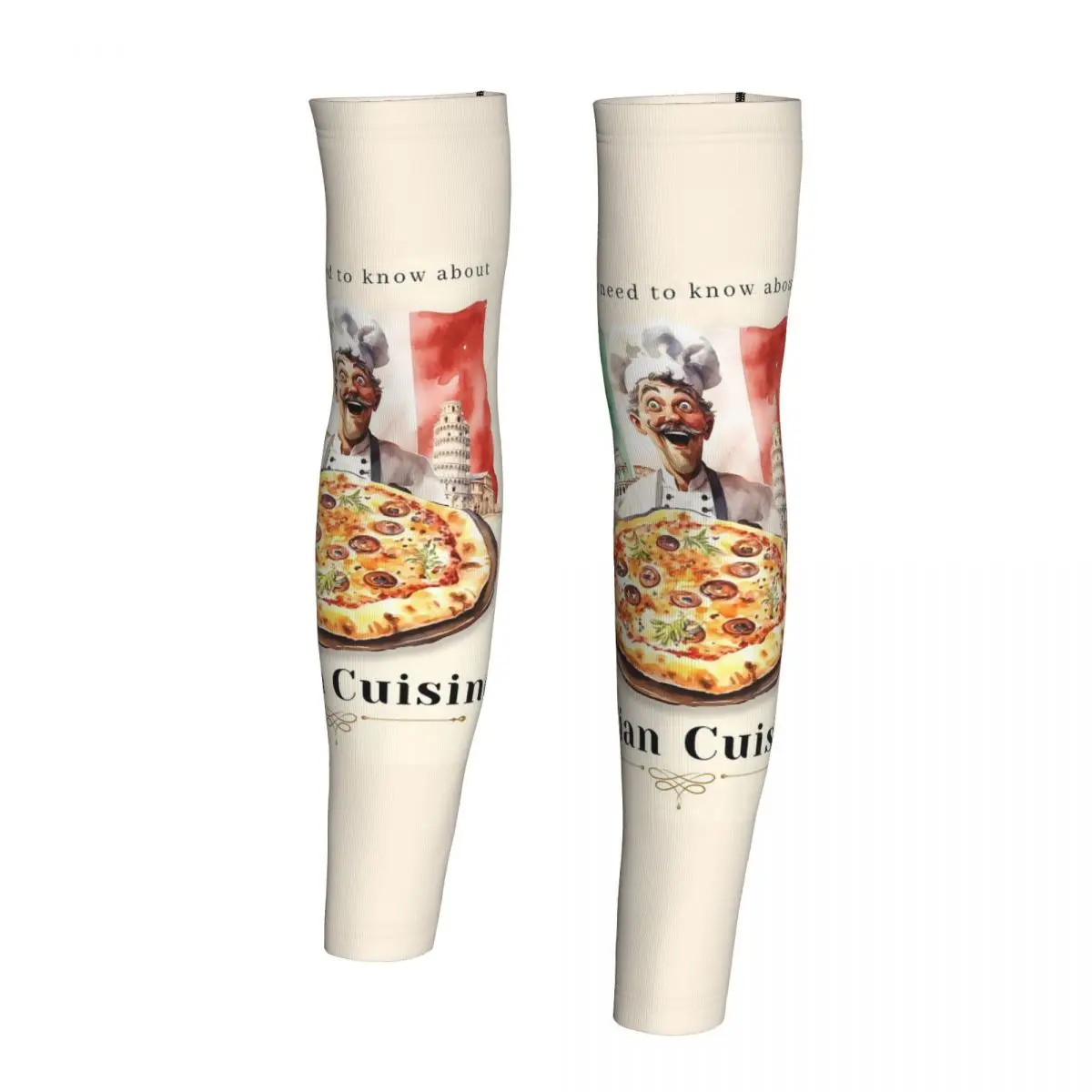 Итальянский флаг, пицца, рукава для мужчин и женщин, защита от солнца и ультрафиолета, татуировка, спортивное охлаждение, езда на велосипеде