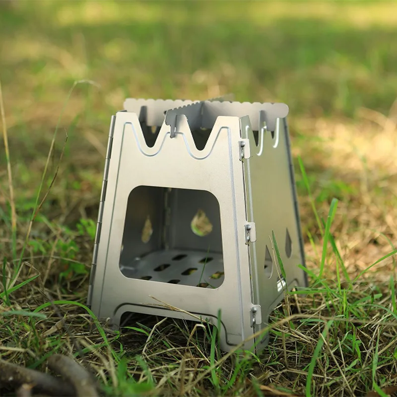 

Pure Titanium Outdoor Camping Stove Portable Ultralight Folding Wood Stove Pocket Stove Camping Fishing Hiking