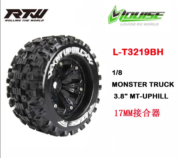 Louise Mt 3.8 Uphill 1:8 Sport rim Black (2) 17mm Traxxass, Hpi / 1/2 Zoll Offset - L-T3219BH L-T3219CH