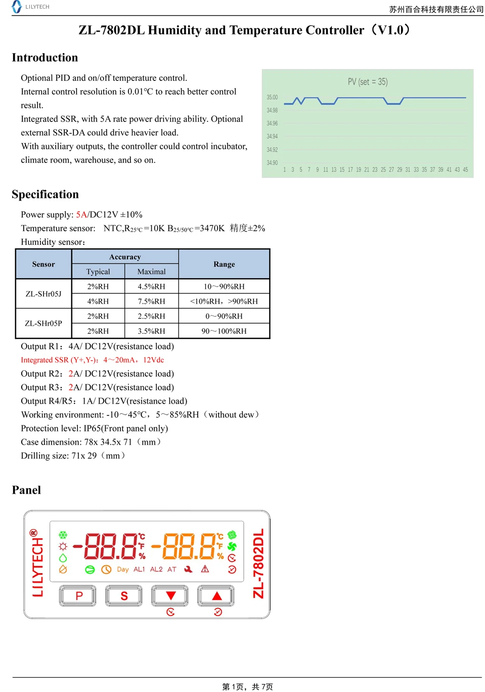 ZL-7802DL, entradas y salidas de 12 VCC, controlador de incubadora de 12 V, Lilytech, controlador de temperatura y humedad para incubadora