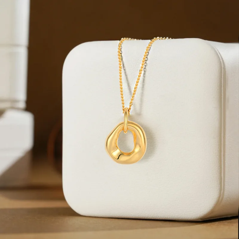 

Dawn's Jewel S925 Sterling Silver Plated 18k Gold Pendant Irregular Collar Women Light Luxury High Sense Accessories Jewelry