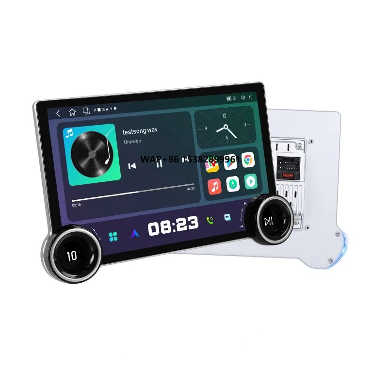 

11.8 Inch Auto Radio Android 13 Diamond 2K Screen Car Multimedia Player 4G 8 Core Double Knob GPS Navigation Portable Amplifier
