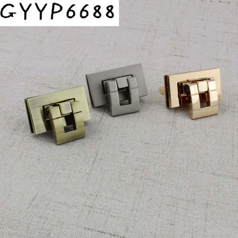 

1-10-30sets Decorate Square lock for bags FASHION handbags hardware accessories leather twist DIY