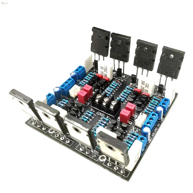 Low Voltage Version 4 Channel DC 10 - 60V 2SC5200+2SA1943 4X100W Stereo 400W Tube HIFI Audio Power Amplifier Board