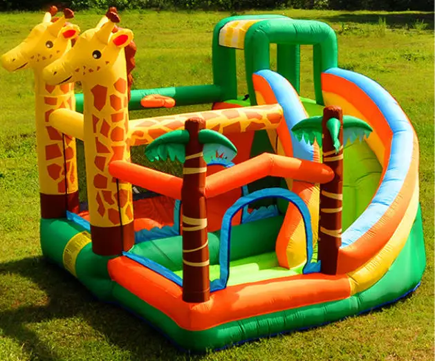with Mini Climbing Wall & Bouncy Trampoline Indoor Roe Deer-Themed Trampoline Home Play Equipment New Kids's Inflatable Castle