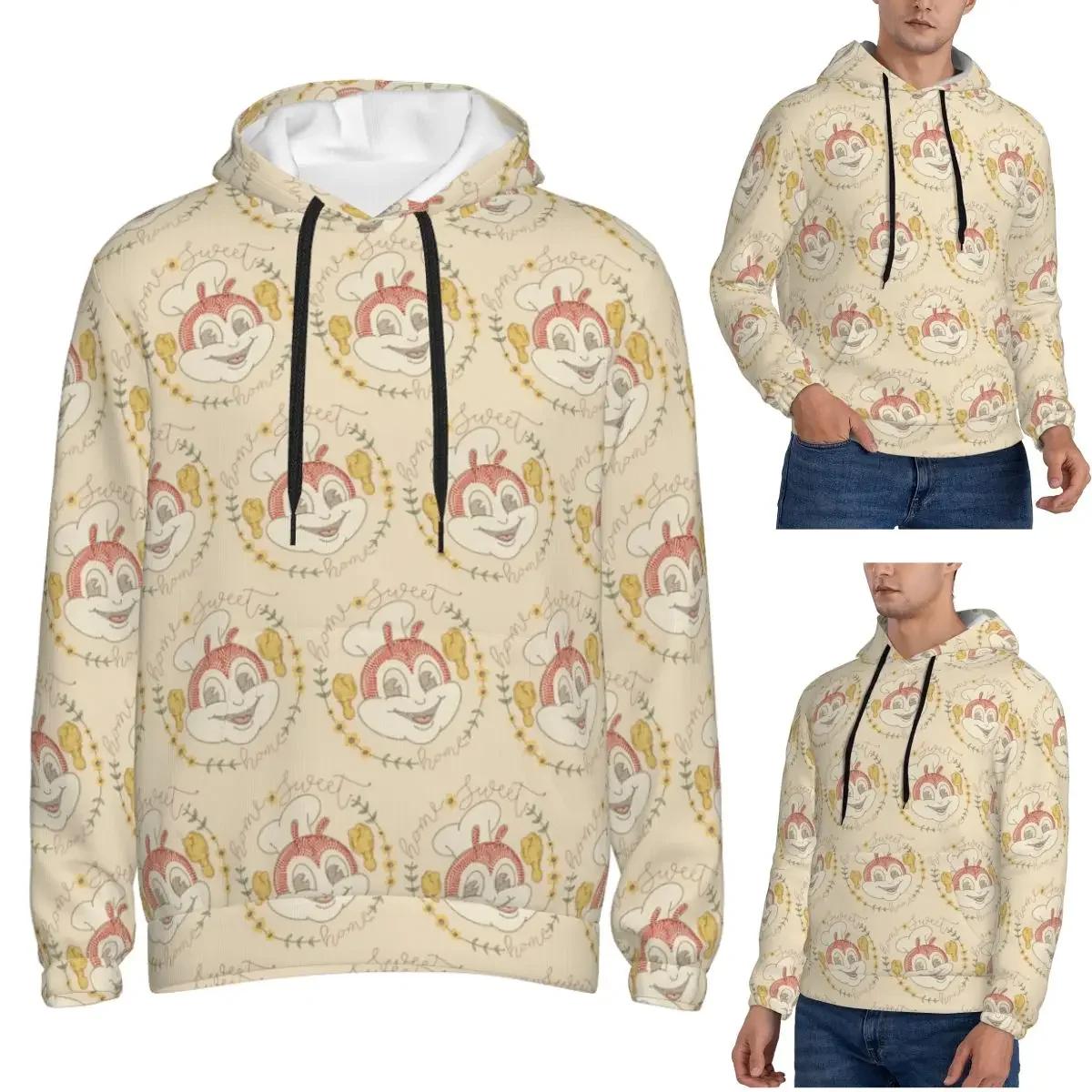 

Jollibee Home Sweet Home филиппинская толстовка с вышивкой, пуловер в стиле хип-хоп, осень-зима, мужская и женская толстовка, топы с длинными рукавами