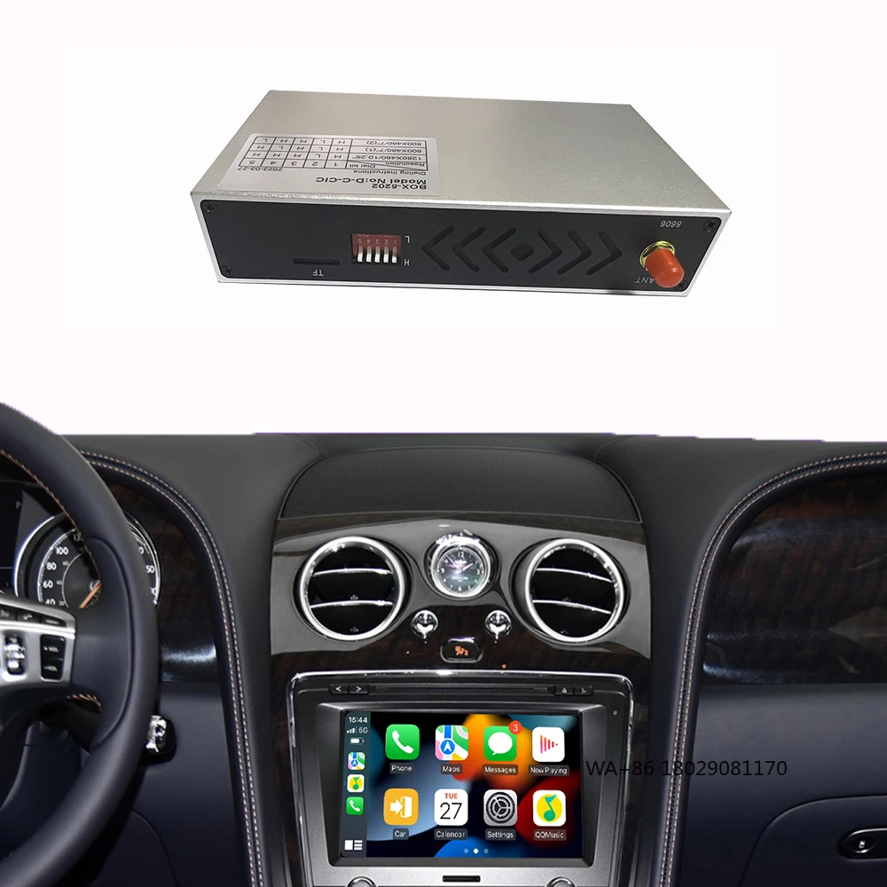 

Беспроводная навигационная коробка Android Auto и CarPlay 2012-2017 для радара Continental Mulsanne Mirror Link Plug Play