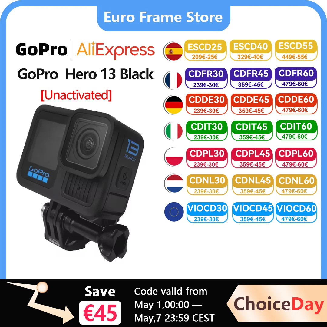GoPro Hero13 Black Sports Camera Waterproof and Anti Shake Cycling 5.3K Video Live Sports Camera Go Pro Hero 13