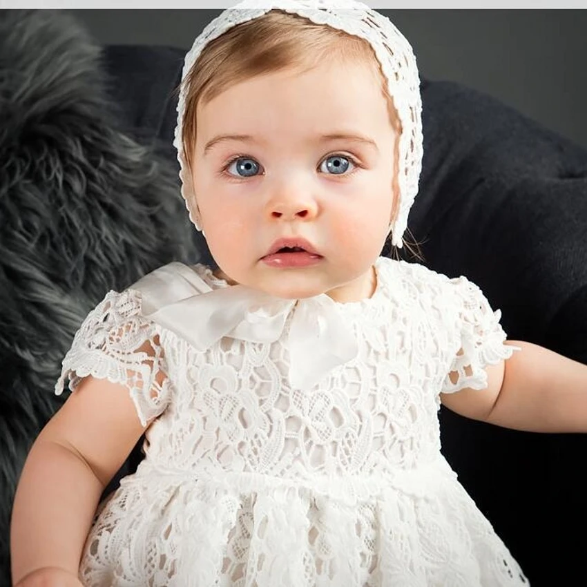 1 Year Birthday Baby Girl Dresses for Baptism Baby Girl Christening Gowns Wedding Party Pageant Lace Dress Newborn Toddler Bebes