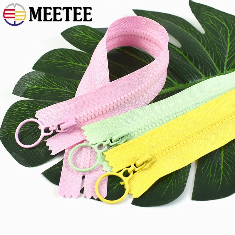 5/10 قطعة 25/60 سنتيمتر سحابات الراتنج الملونة 3 #   إغلاق/مفتوح نهاية سستة حلقة مجتذب حقيبة جيب إغلاق البريدي الخياطة السحابات إصلاح الملحقات