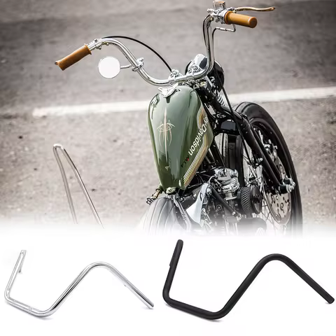 25mm Motorcycle Handlebar for Harley Sportster XL883 XL1200 X48 Dyna Softail Cruiser Bobber Retro Motorbike Classic Handle Bar