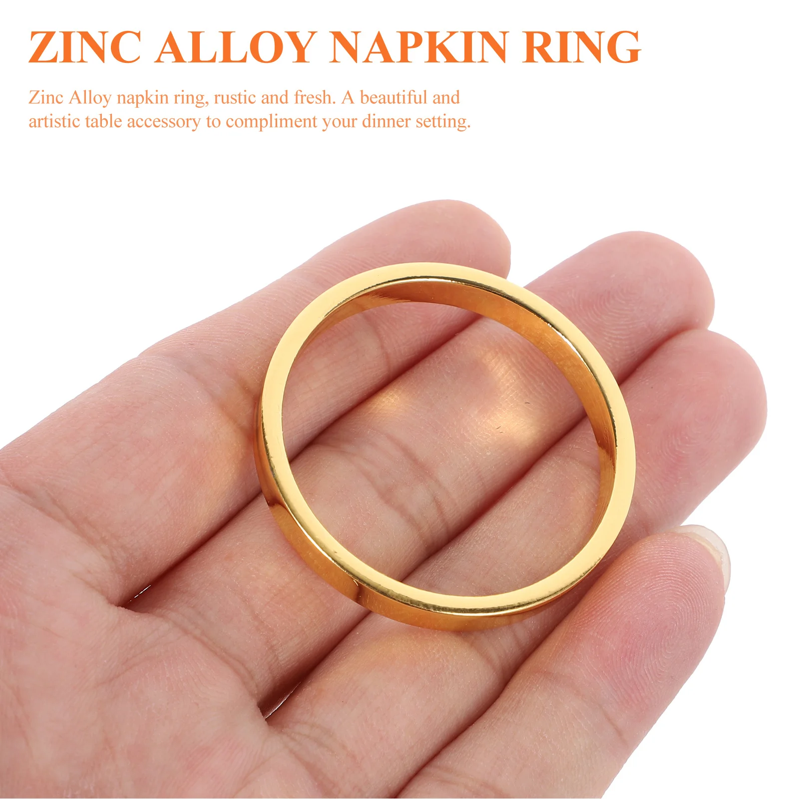 

4Pcs Elegant Zinc Alloy Napkin Rings Decorative Napkin Holders for Wedding Banquet Dinner Party Table Decoration Golden