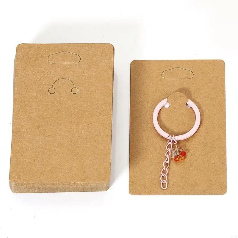  50pcs Keychain Display Cards Keychain Card Hold Cardboard for Keyring Jewelry Display Packaging for Selling Retail Card