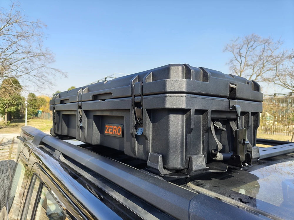 95L Rugged Roof Case With Quick Mount Bracket LLDPE Cargo Case Rotomolded Tool Box 4WD Storage Box