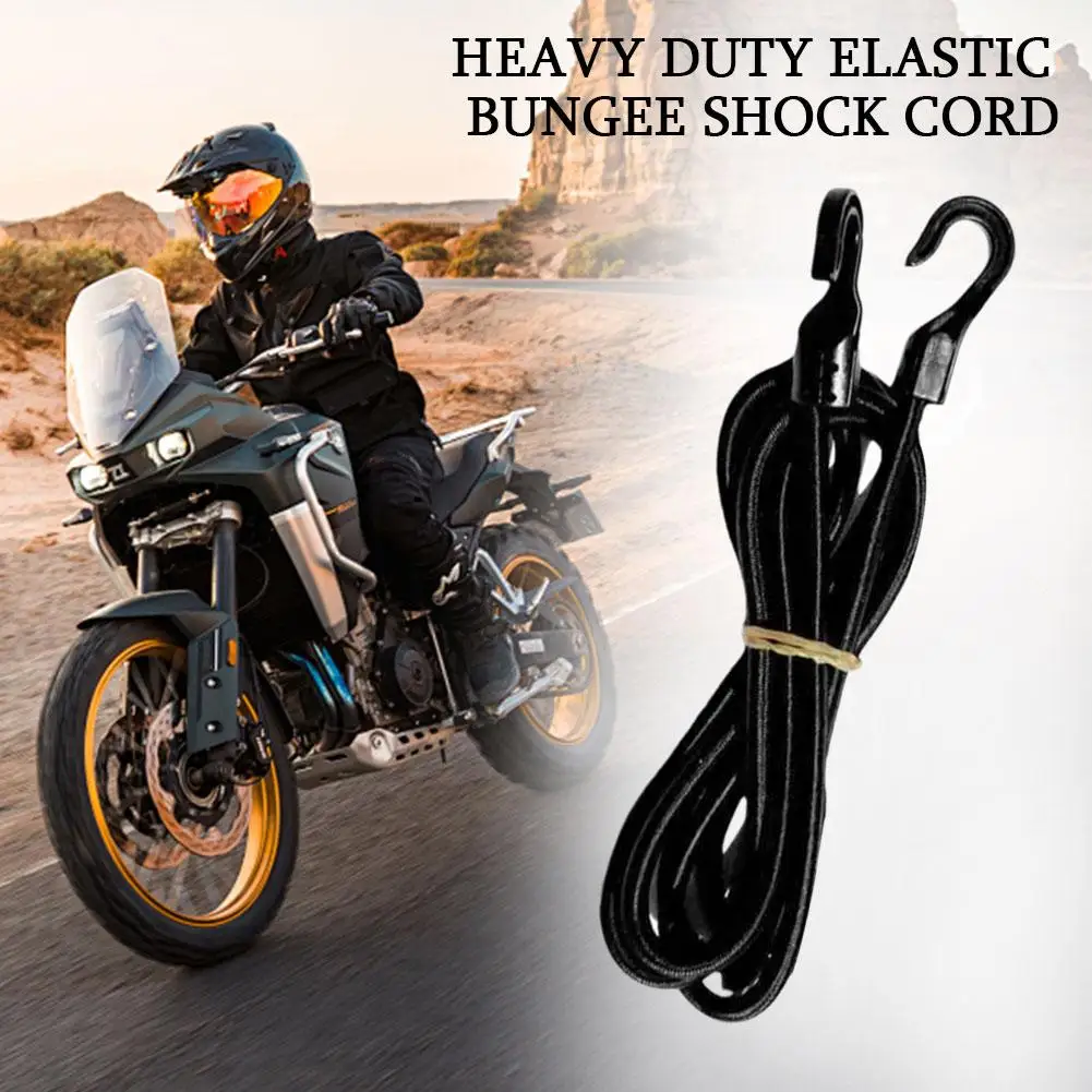 2m/1.5m/1m Heavy Duty Elastic Bungee Shock Cord Strap Plastic Tent Bikes Hook Luggage Canoe Rope Car Tie Boat Stretch Kayak G8N0