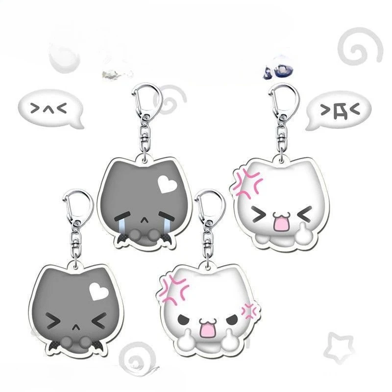 

Милый брелок-подвеска для школьной сумки с котиками Куро, мультяшный, кавайный, акриловый, для декора, подарок для студента