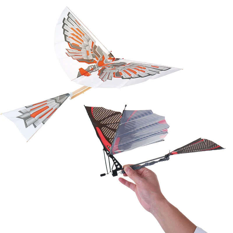 18 Inches Bamboo Imitation Bird DIY Assembly Flapping Wing Flight Plane Toy Rubber Band Powered Ornithopter Kids Outdoor Gift