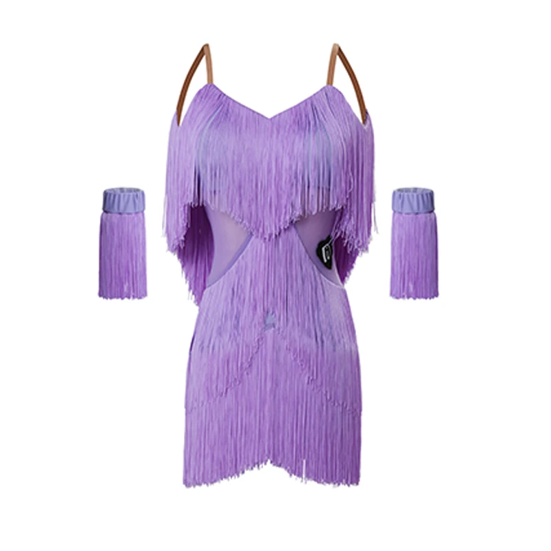 Robe d'été de danse latine à franges pour filles, robes professionnelles de danse latine Chacha, vêtements de fête pour enfants