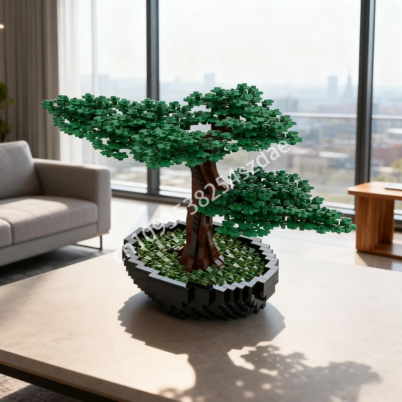 

1008 шт. MOC бонсай дерево скульптурная модель строительные блоки игрушки строительство Рождественский подарок DIY творческая идея образование дети
