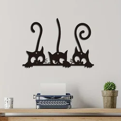 CIFBUY Cat Wall Art, Metal Wall Art, Hanging Ornaments, Hanging Wall Art for Bedroom Livingroom, Iron Art, Wall decoration