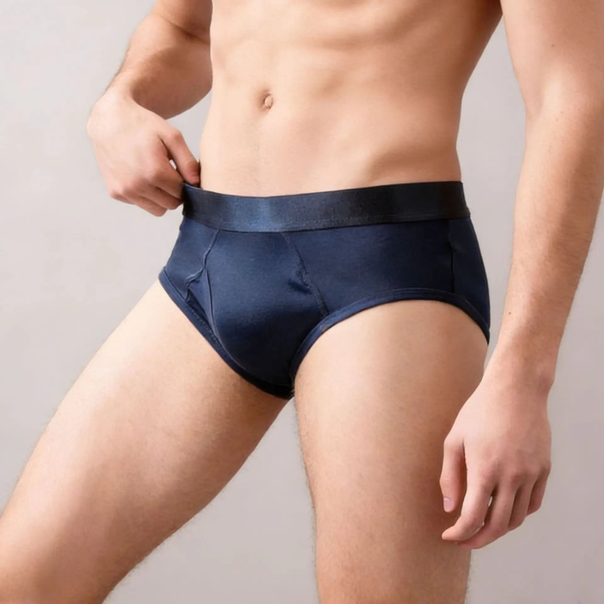 Spring Summer Men Mulberry Silk Briefs Double Knit Real Silk Underwear Comfort Breathable U Pouch Male Triangle Panties
