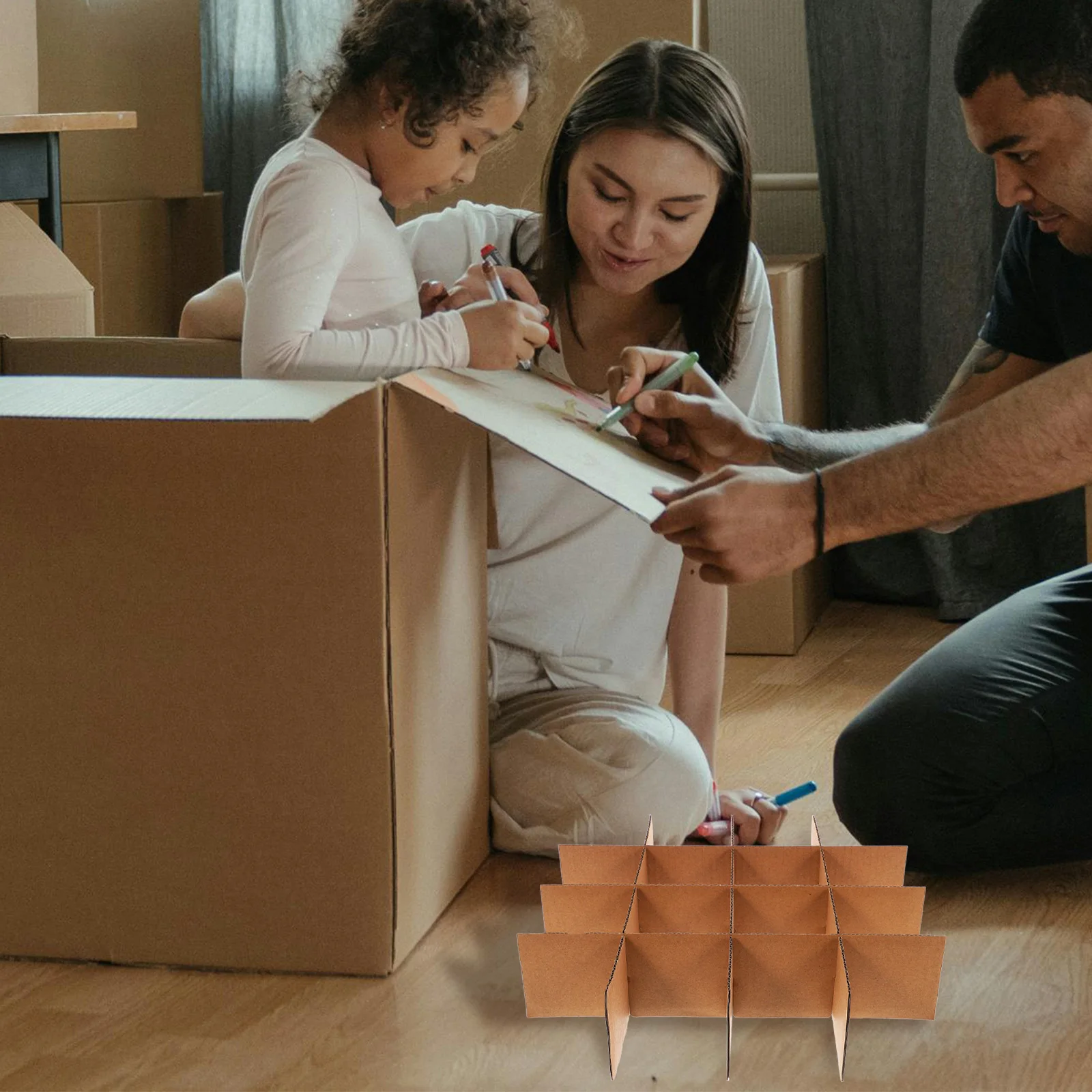 24PCS Carton Partition Paper Packing Boxes Divider for Cardboard Moving Dividers Fruit Packaging Glassware Partition Shipping