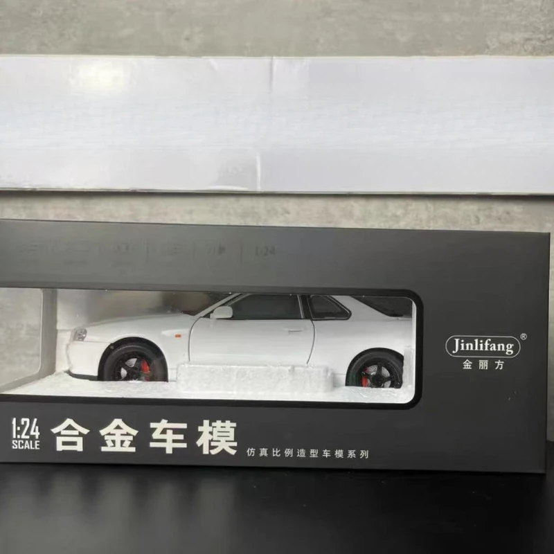 1:24 Nissan GTR R34 Skylin Fast & Furious Alloy Car Model Sound and Light Pull Back Children's Toy Collectibles Birthday gift