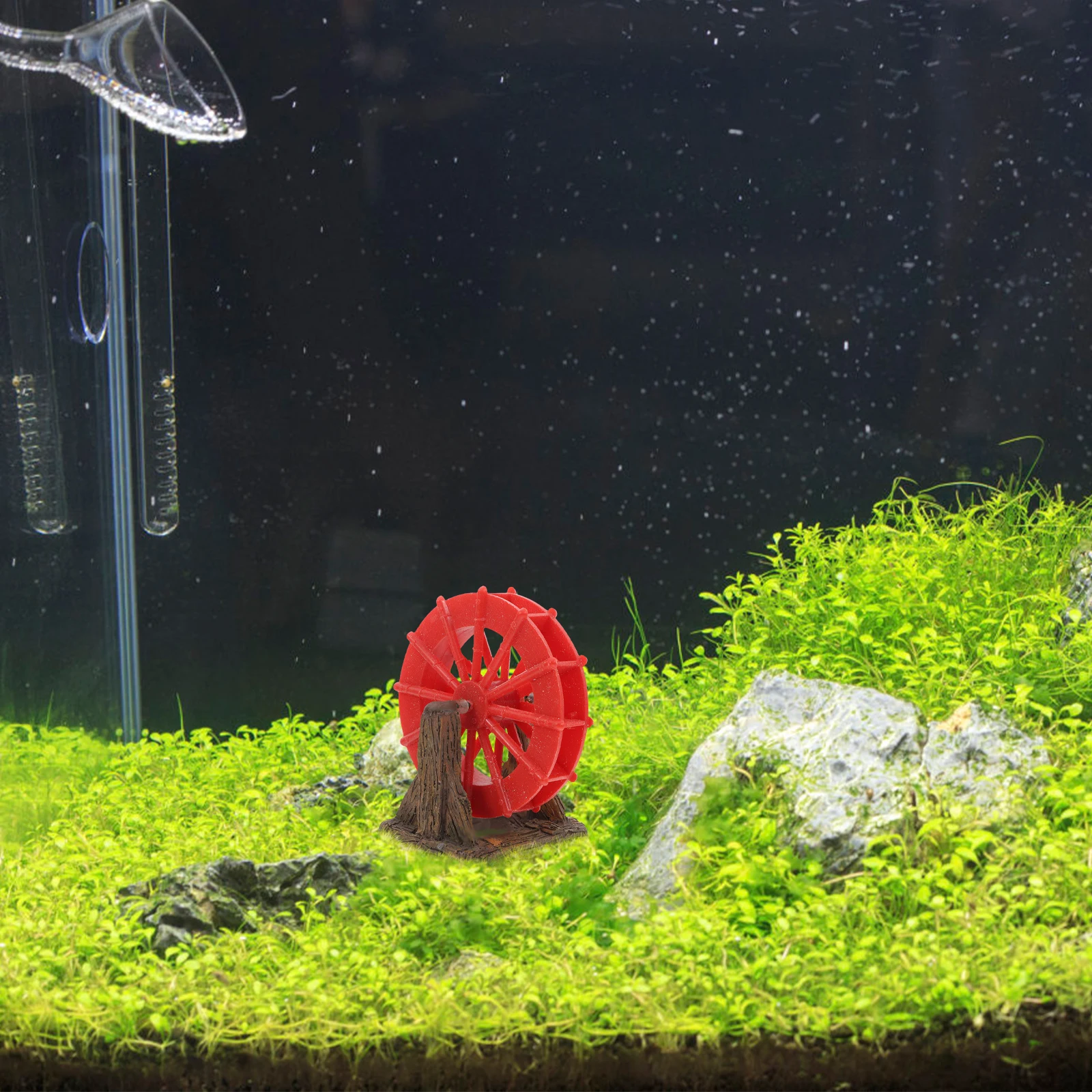 

Realistic Aquarium Waterwheel Decoration Fish Tank Landscape Moving Wheel Accessory Dynamic Oxygen Supply Aquatic Environment