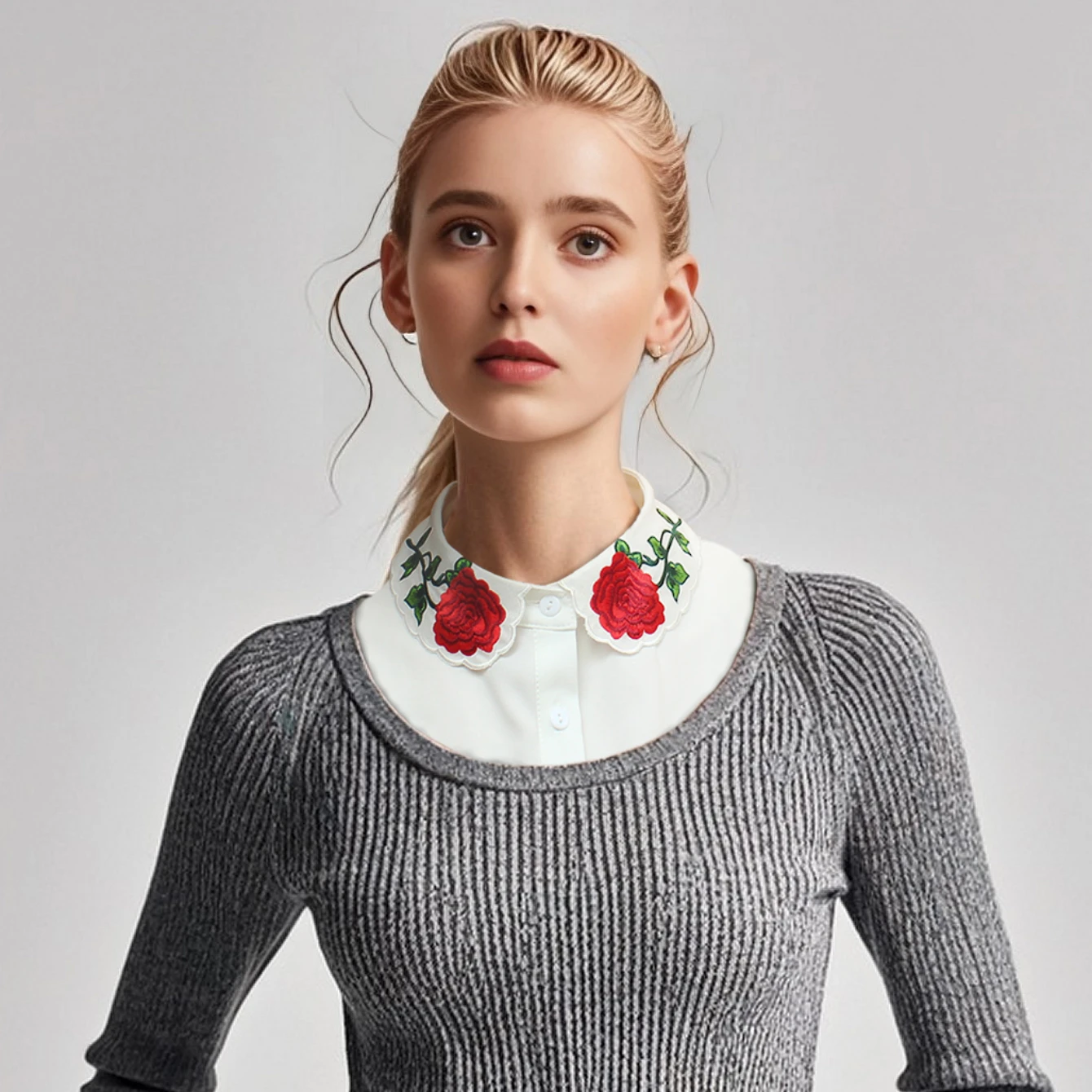 

1 шт. искусственный воротник, вышитый воротник, экономный воротник, аксессуары для одежды, легко сочетаются