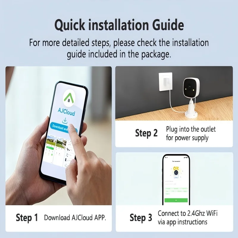 Jennov Outdoor/Indoor Security Cameras 2K HD Wireless WiFi Color Night Vision IP66 Waterproof Pet Dog Cat Baby Monitor Camera image 6