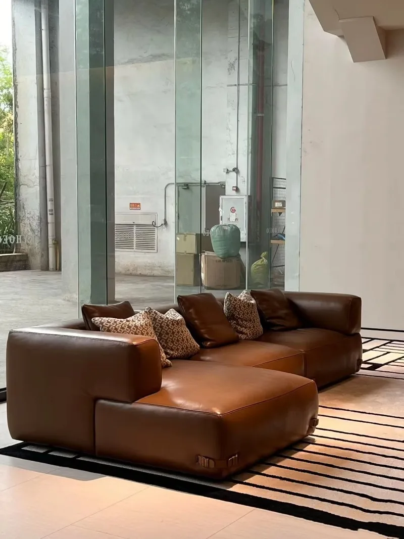 

Luxury Living Room Re-engraved Designer High-end Custom Corner Concubine Old Money Style Tofu Block Seat