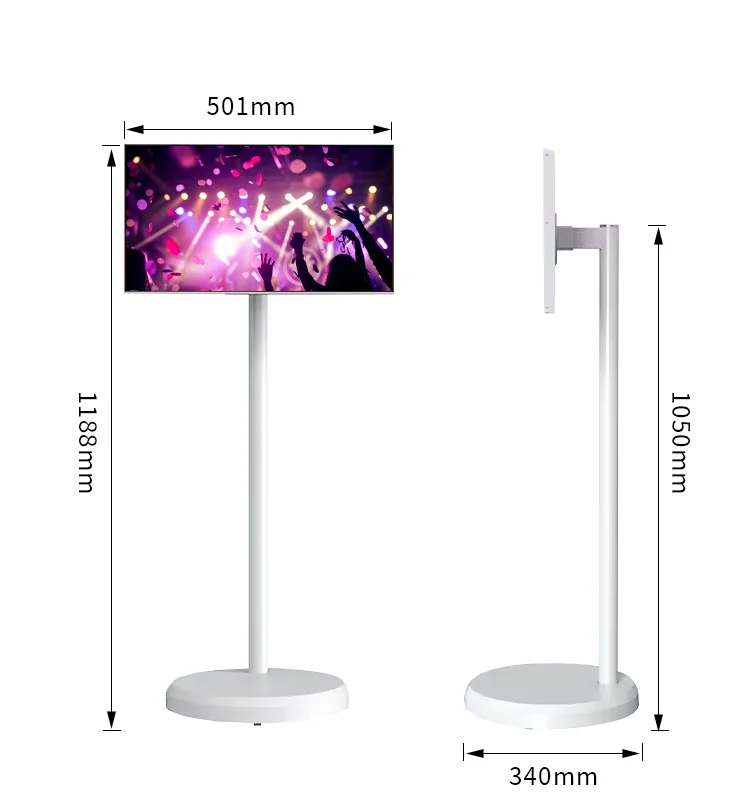 Floor-mounted Portable Touch Screen TV 21.5 LCD Rotatable Portable Smart TV Monitor with Stand