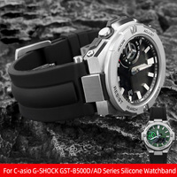 Modified Waterproof Rubber Watchband For Casio G-SHOCK GST-B500 GST-B500D/AD Series Silicone strap Men's watch accessories