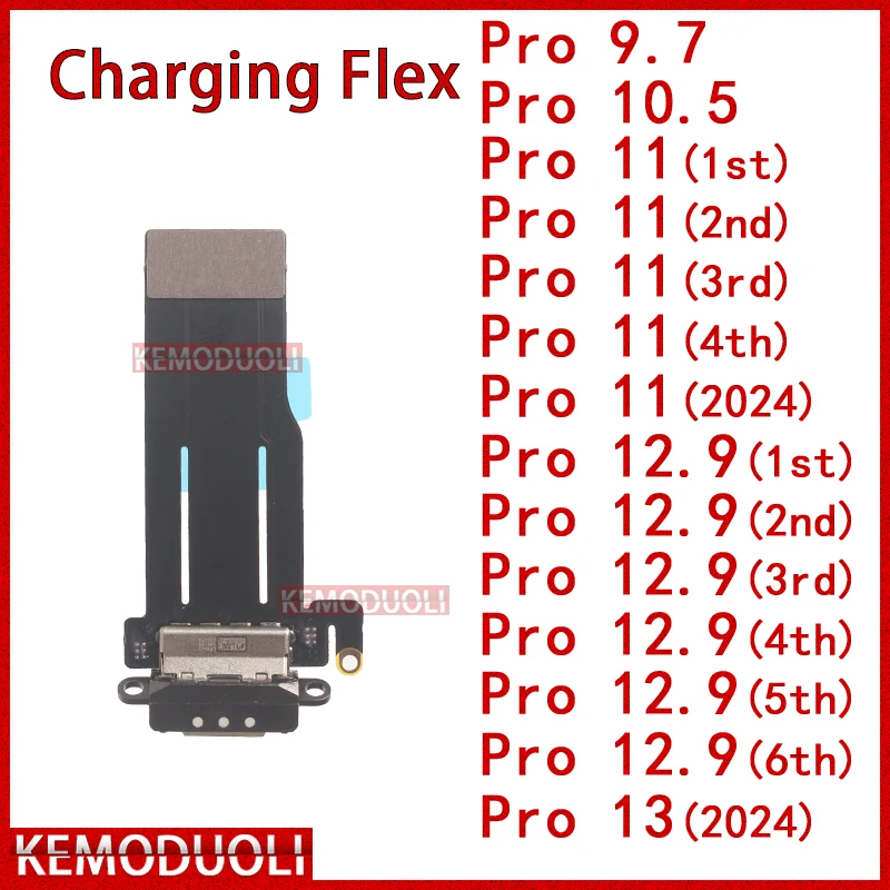 

Charging Flex for Ipad Pro 9.7 10.5 11 12.9 13 2024 2022 2021 2020 Generation USB Ports Dock Connector 1st 2nd 3rd 4th 5th 6th