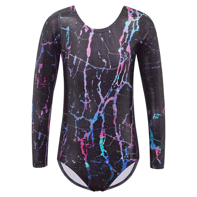 BAOHULU Original Long Sleeve Ballet Leotard Toddler Girls Cartoon Pattern Gymnastics Leotard Fitness Ballet Dance Costumes