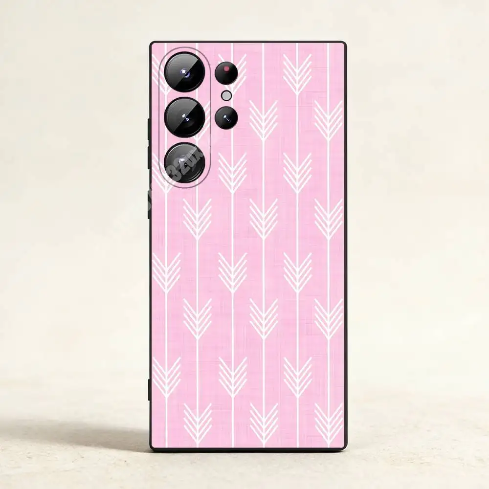 Arrow Feather Pattern Phone Case for Samsung Galaxy S30 26 25 Ultra Plus S24 23 22 FE Lite S21 20 TPU Cover