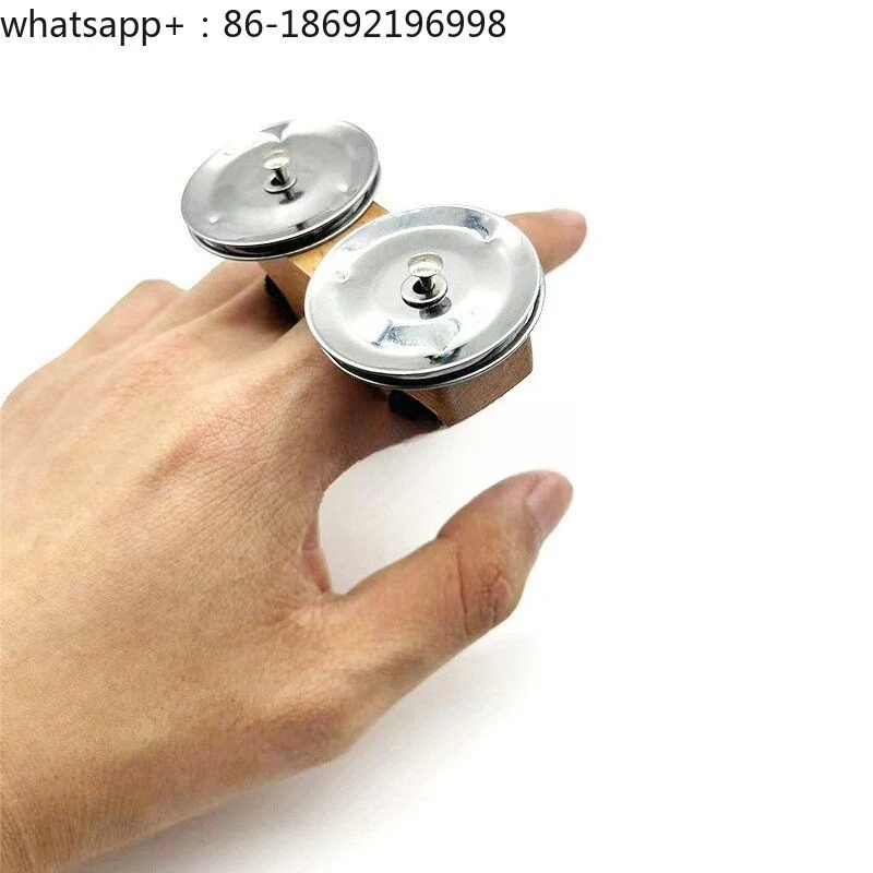 Finger Bell Solid Wood Hand Bell Finger Castanets Hand Rattle Kahon  African  Conga