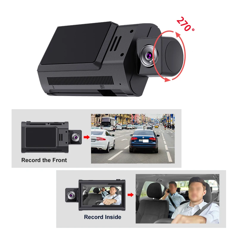 oo-3inch Android 10 2+32G with Wifi Gps and ADAS 4g Live Streaming CMSV7 4G Car Camera Dual Lens Record Dashcam