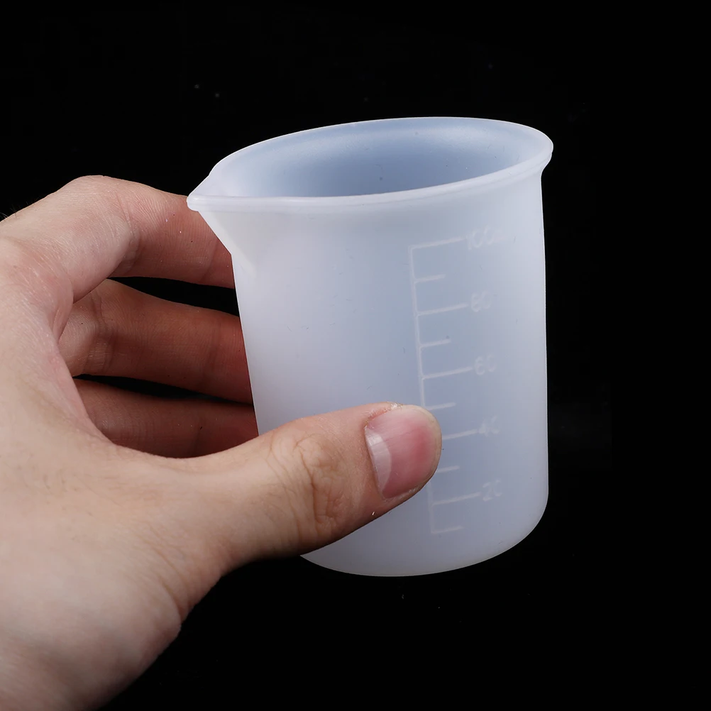

1 Set Silicone Measuring Cups For Epoxy Resin Mixing Tools Diy Crafts Kit Graduated Cup Pointed Mouth Design Resin Mixing Cup
