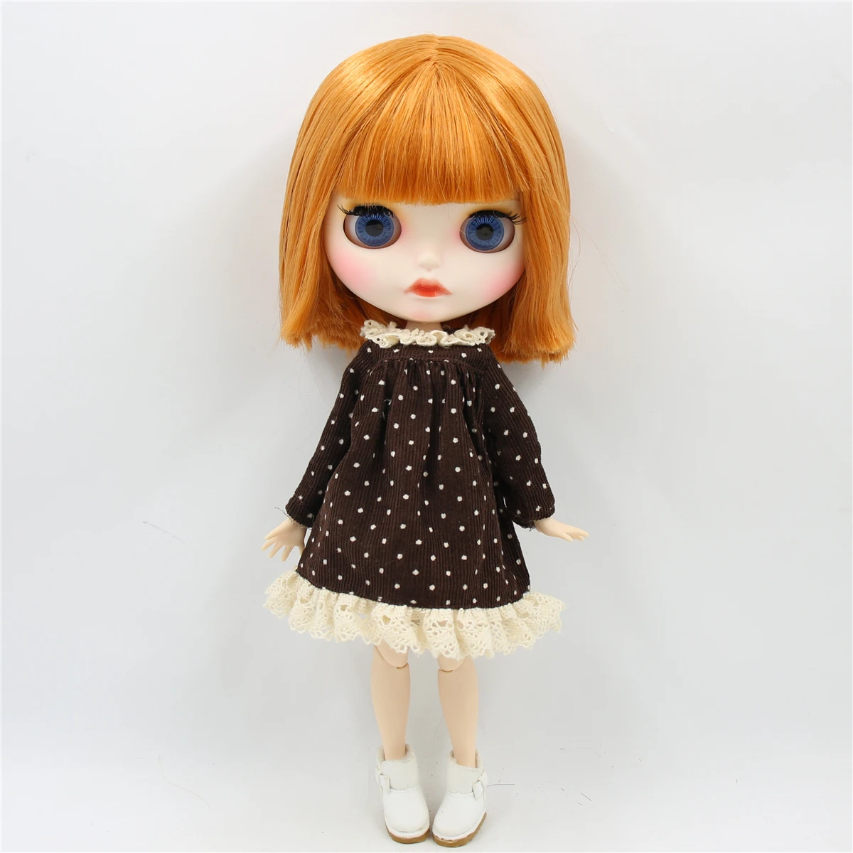 ICY DBS Blyth Doll Orange Ginger Hair Fair Skin Matte face Pouting Lips 30cm 19 Joints Doll Fashion Toys Festival Girls Gifts