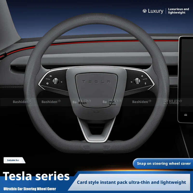 Non‑Slip Breathable Steering Wheel Cover Auto Accessories For Tesla Model 3 Model X Model S Model Y 2019‑2026