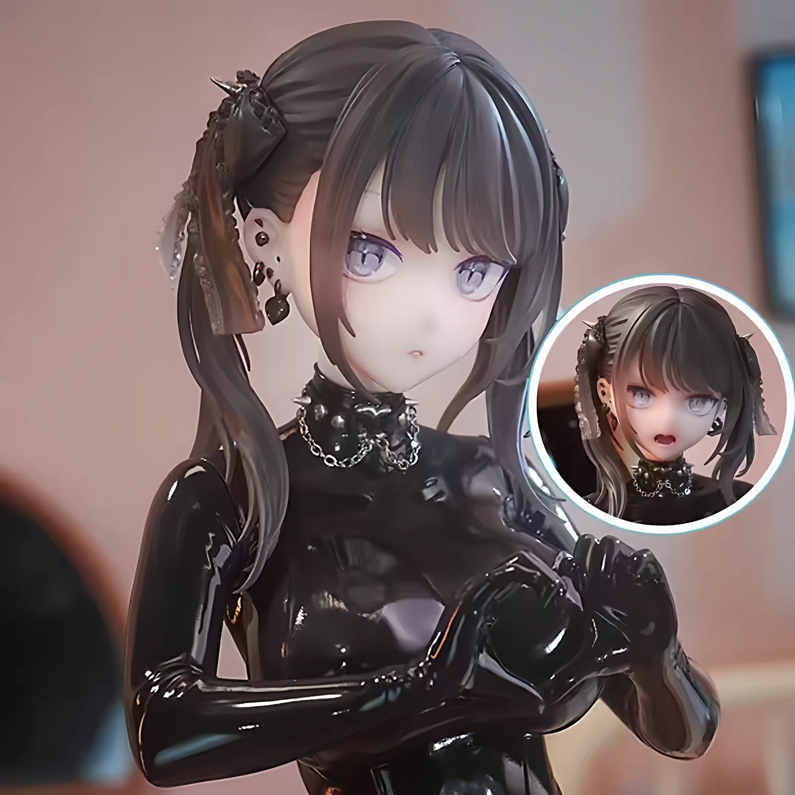 

Collectible Anime Girl orm Figure with Interchangeable Faces GK Blakawa Moe Gift for Boys Desktop Decoration Model Kit